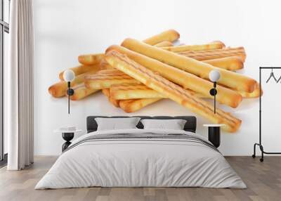 bread stick isolated on white background Wall mural