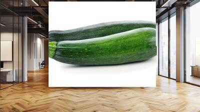 green zucchini vegetables isolated on white Wall mural