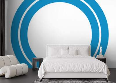 Modern geometric letter OO logo. OO initials circle line logo Wall mural