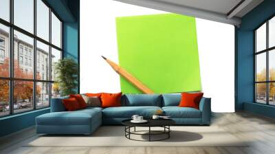 Sticky note and pencil Wall mural