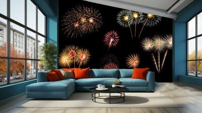 Colorful fireworks Wall mural