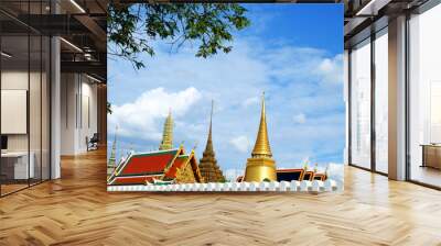 Wat Phra Si Rattana Satsadaram or watphrakaew in Bangkok Thailan Wall mural