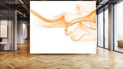 orange smoke abstract on white background Wall mural