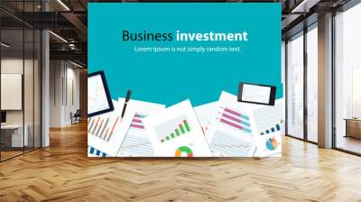  business  finance investment background  banner
concept Wall mural