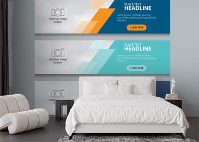 abstract web banner design template   Wall mural