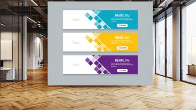 abstract web banner design template Wall mural