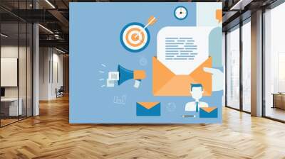 business banner for email marketing content concept
 Wall mural