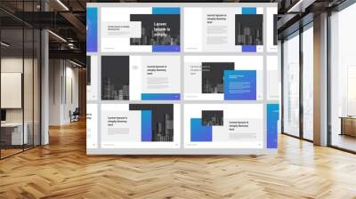 business presentation backgrounds design template and page layout design for brochure ,book , magazine, annual report and company profile , with info graphic elements graph design concept Wall mural