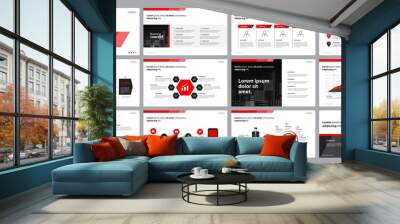 business presentation backgrounds design template and page layout design for brochure ,book , magazine,annual report and company profile , with infographic timeline elements design concept Wall mural