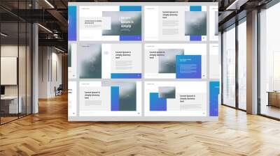 business presentation design template with page layout design for brochure , annual report , portfolio, book , company profile , and  proposal with info graphic elements  Wall mural