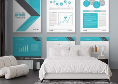 company profile ,annual report , brochure , flyer, layout template,page layout,and business info chart element, A 4  ,vector editable 
 Wall mural