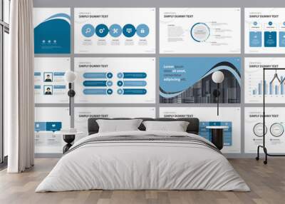 creative business presentation template design backgrounds and page layout design for brochure, book, magazine, annual report and company profile, with info graphic elements graph design concept Wall mural