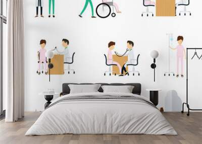 Hospital medical character  on white background Wall mural