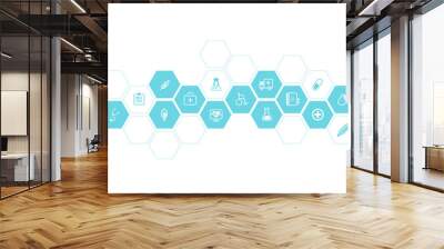 medical and health icons vector background Wall mural