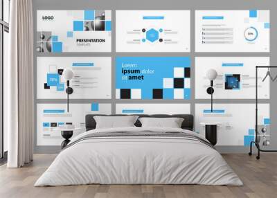 presentation layout design template and use for brochure ,portfolio, book , magazine, annual report , and company profile Wall mural