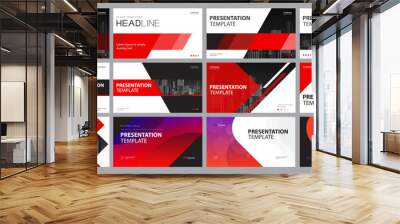 set abstract business presentation cover background design template and cover page design for book magazine company profile report and social banner design concept Wall mural