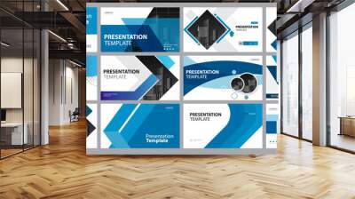 set abstract business presentation cover background design template and cover page design for book magazine company profile report and social banner design concept Wall mural