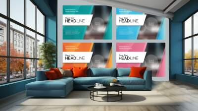 set template design for social media and web  banners background, with use in presentation,brochure,book cover layout,flyers Wall mural