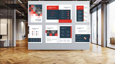 template layout design with cover page for company profile ,annual report , brochures, flyers, prese Wall mural