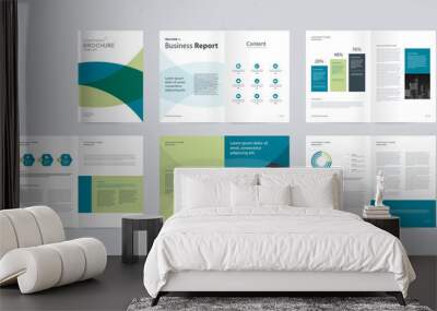 template layout design with cover page for company profile ,annual report , brochures, flyers, presentations, leaflet, magazine,book . and vector a4 size for editable. Wall mural