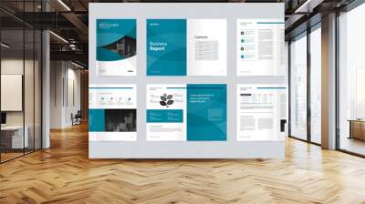 template layout design with cover page for company profile ,annual report , brochures, flyers, presentations, leaflet, magazine,book . and vector a4 size for editable. Wall mural