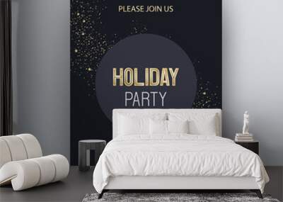 Vector illustration design for holiday party and happy new year party invitation flyer and greeting card template	 Wall mural