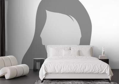 Person gray photo placeholder woman Wall mural