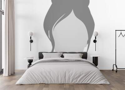 Person gray photo placeholder woman Wall mural