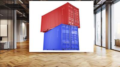 3D rendering containers Wall mural