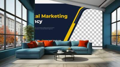 Digital marketing agency horizontal banner design template. Wall mural