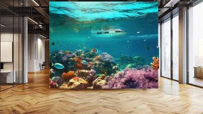 coral reef with fish Wall mural