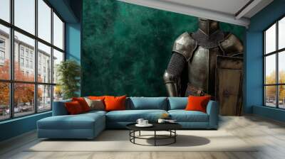 medieval knight in armour Wall mural