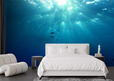 Water surface and sunlight in the ocean Wall mural