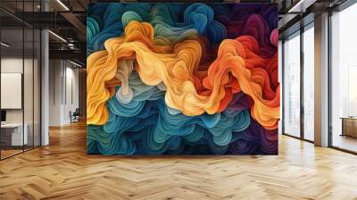 Abstract banner Wall mural