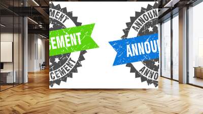 announcement band sign. announcement grunge stamp set Wall mural