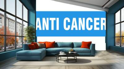 anti cancer ribbon. anti cancer isolated band sign. anti cancer banner Wall mural