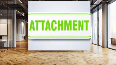 attachment sign. rounded isolated button. white sticker Wall mural