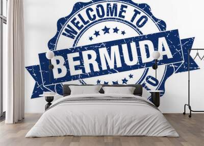 Bermuda round ribbon seal Wall mural