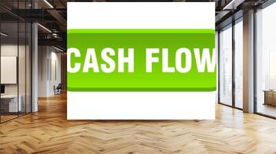 cash flow button. rounded sign on white background Wall mural