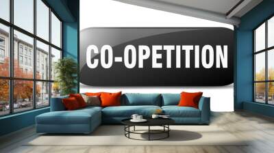 co-opetition button. sticker. banner. rounded glass sign Wall mural