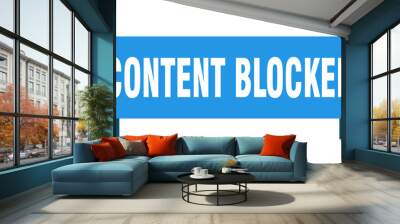 content blocked ribbon. content blocked paper band banner sign Wall mural