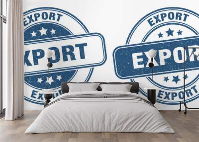 export stamp. export label. round grunge sign Wall mural