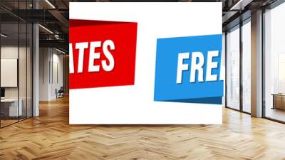 free estimates banner. free estimates ribbon label sign set Wall mural