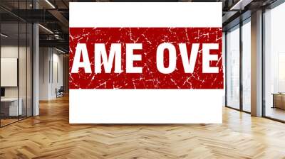 game over ribbon. game over grunge band sign. game over banner Wall mural