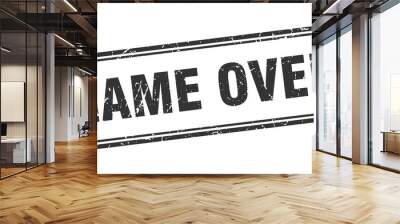 game over stamp. game over square grunge black sign Wall mural