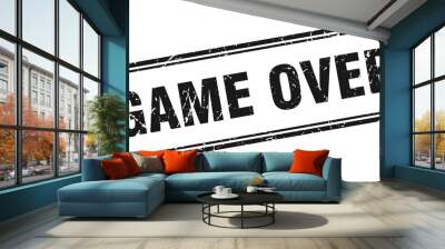 game over stamp. square grunge sign on white background Wall mural