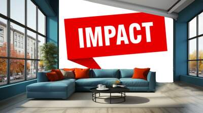 impact speech bubble. impact ribbon sign. impact banner Wall mural