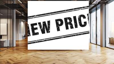 new price stamp. square grunge sign on white background Wall mural