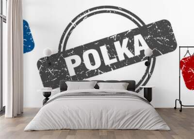 polka stamp. polka sign. polka label set Wall mural