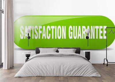 satisfaction guarantee button. satisfaction guarantee sign. key. push button. Wall mural